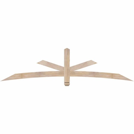 Ekena Millwork Alberta Smooth Timber Gable Bracket, Douglas Fir, 84"W x 21"H x 1 1/2"D x 3 1/2"F, 6/12 Pitch GBW084X21X0204ALB00SDF